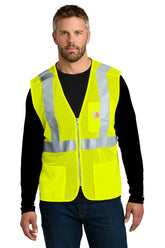 Carhartt® ANSI Class 2 Mesh Zip-Front Vest - Brite Lime - XS/S